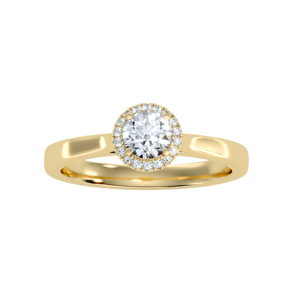 Affable Halo Ring In 925 Sterling Silver - Ten
