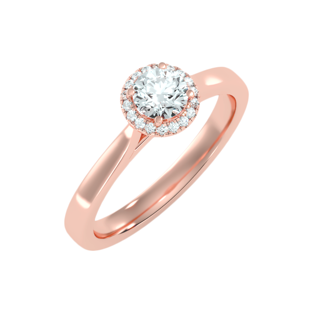 Affable Halo Ring In 925 Sterling Silver - Seven