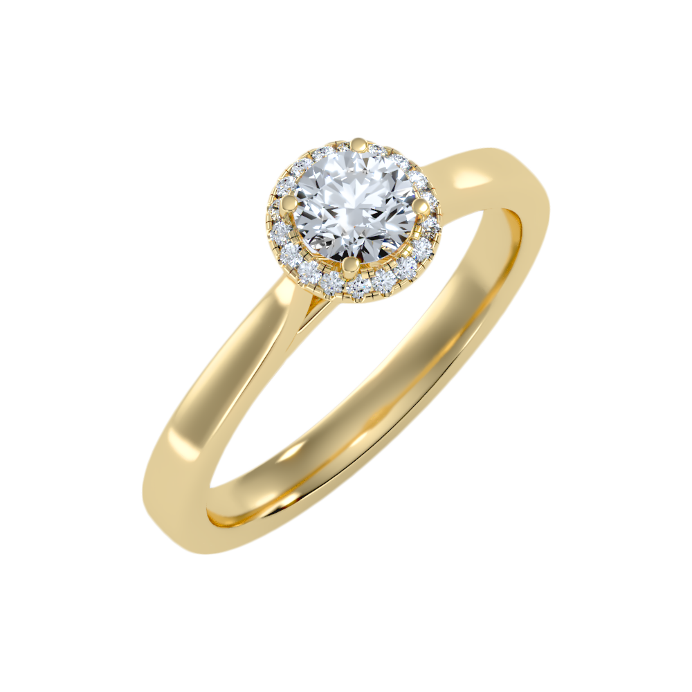 Affable Halo Ring In 925 Sterling Silver - Nine