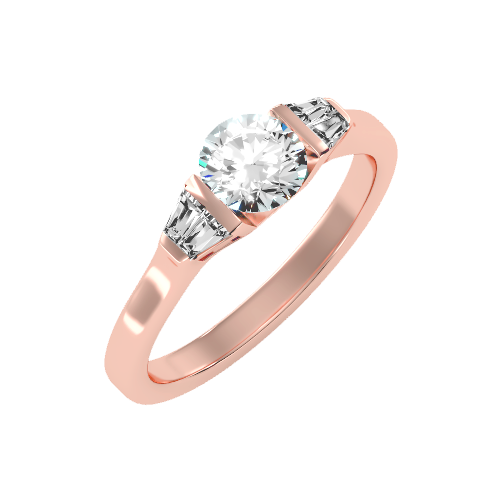 Aglow Tri Stone Ring - One