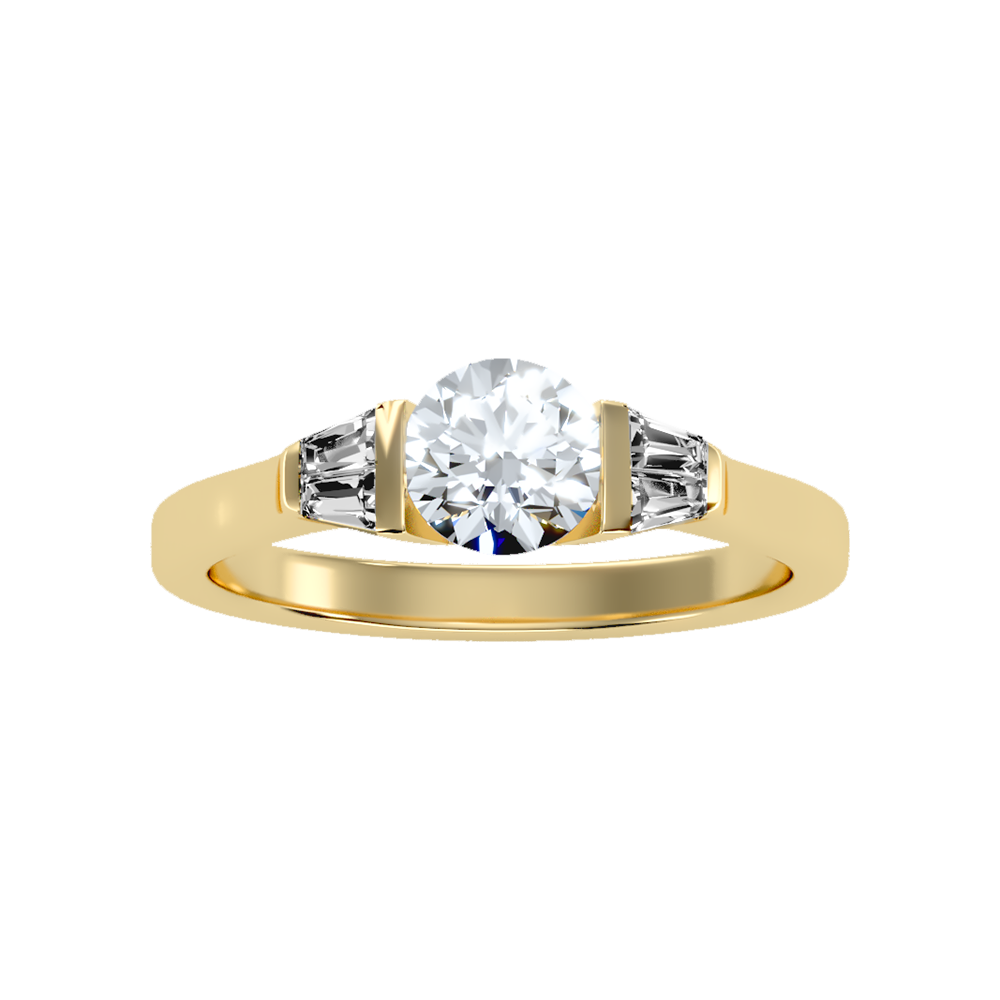 Aglow Tri Stone Ring In 925 Sterling Silver - Ten