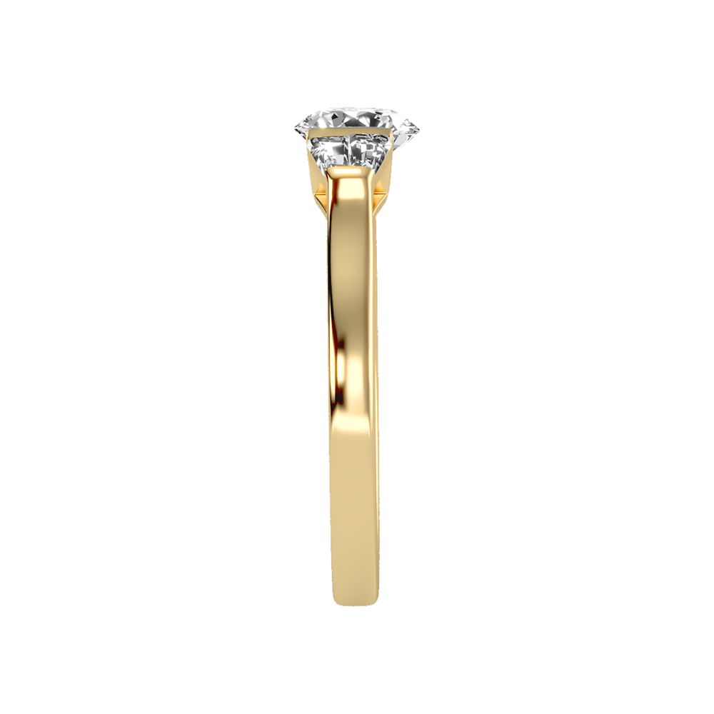 Aglow Tri Stone Ring In 925 Sterling Silver - Eleven