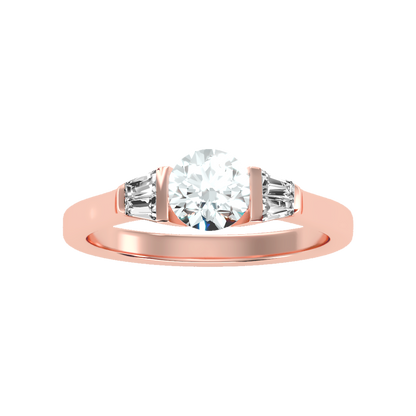 Aglow Tri Stone Ring In 925 Sterling Silver - Two