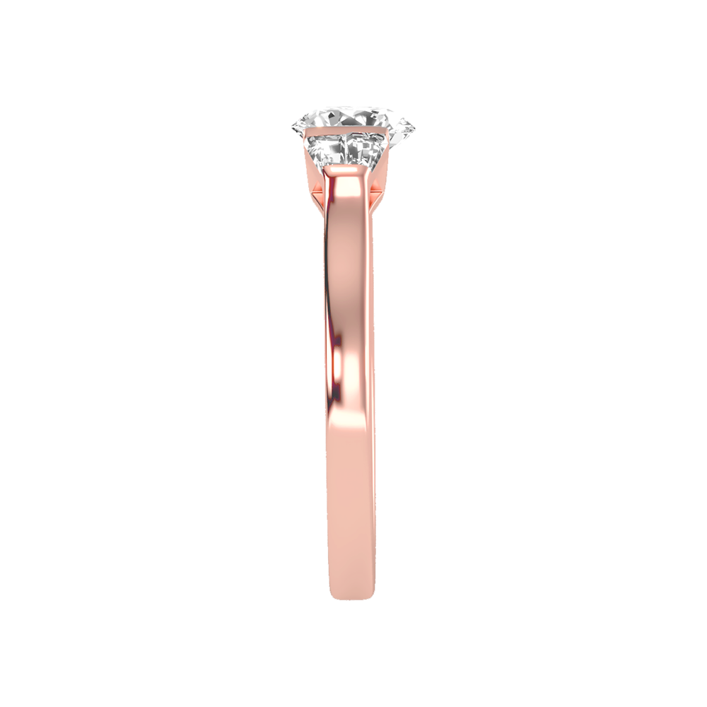 Aglow Tri Stone Ring In 925 Sterling Silver - Three