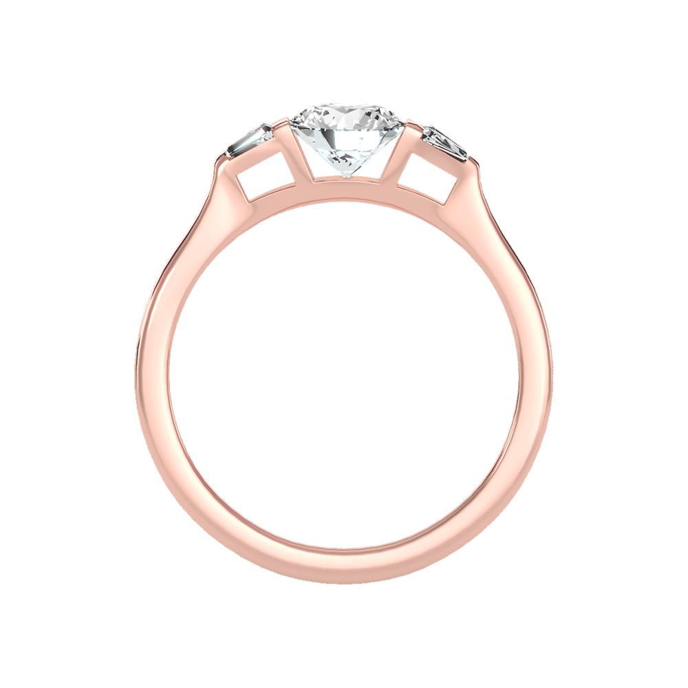 Aglow Tri Stone Ring - Four