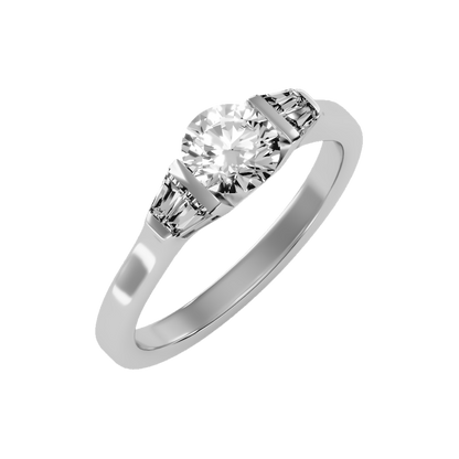 Aglow Tri Stone Ring - Five