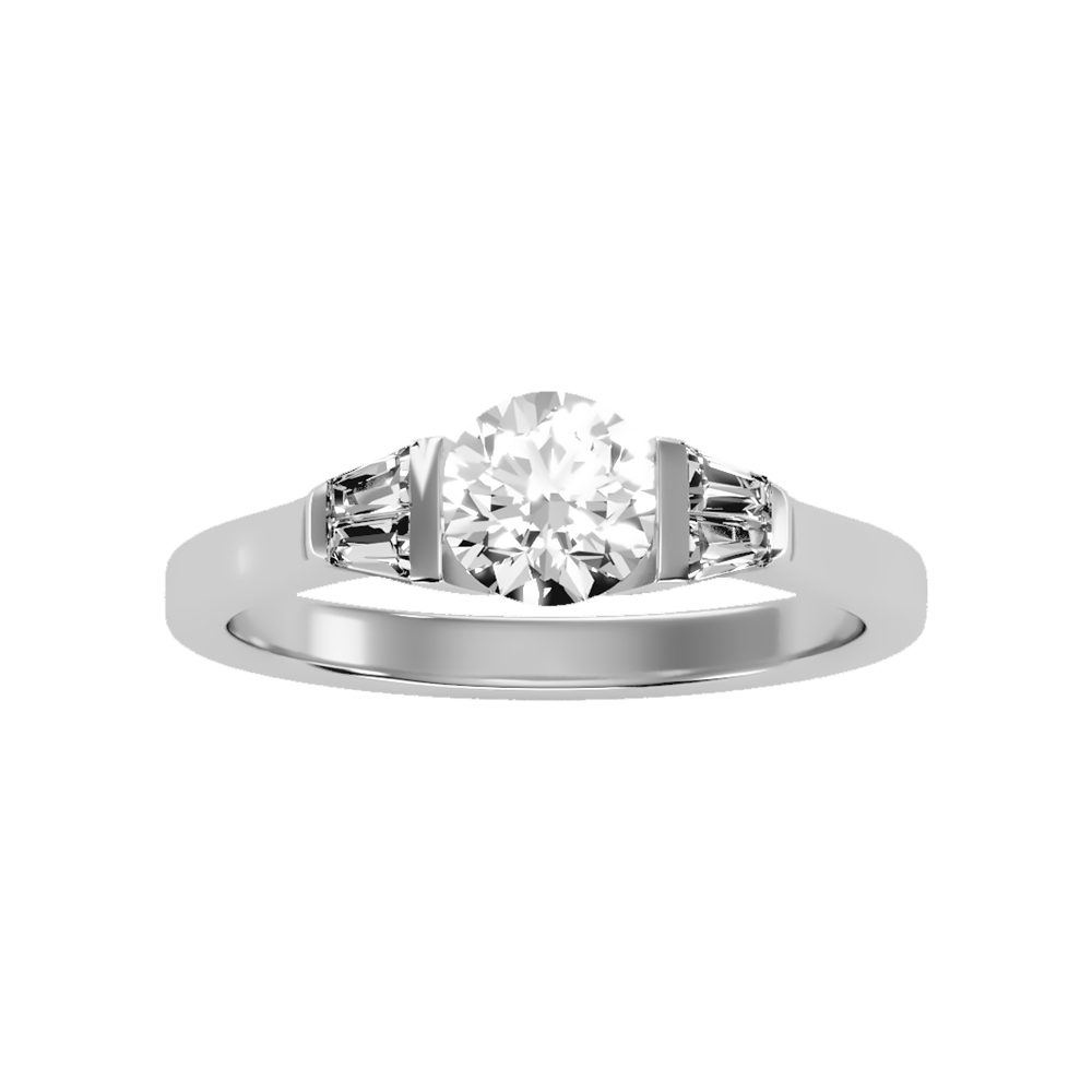 Aglow Tri Stone Ring In 925 Sterling Silver - Six