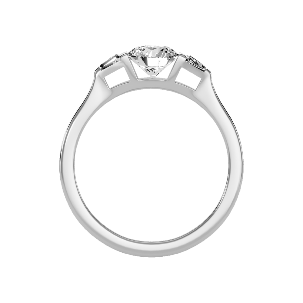 Aglow Tri Stone Ring In 925 Sterling Silver - Eight