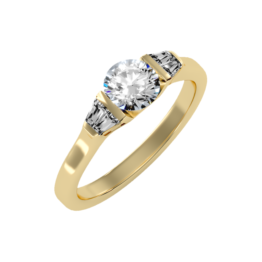Aglow Tri Stone Ring In 925 Sterling Silver - Nine