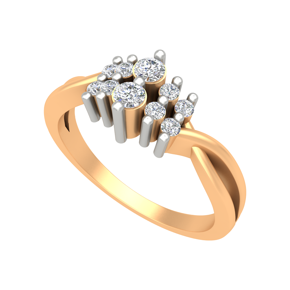 Aivara Diamond Ring In 925 Sterling Silver - Nine