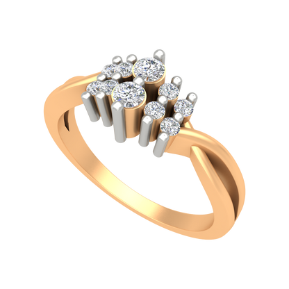 Aivara Diamond Ring In 925 Sterling Silver - Nine