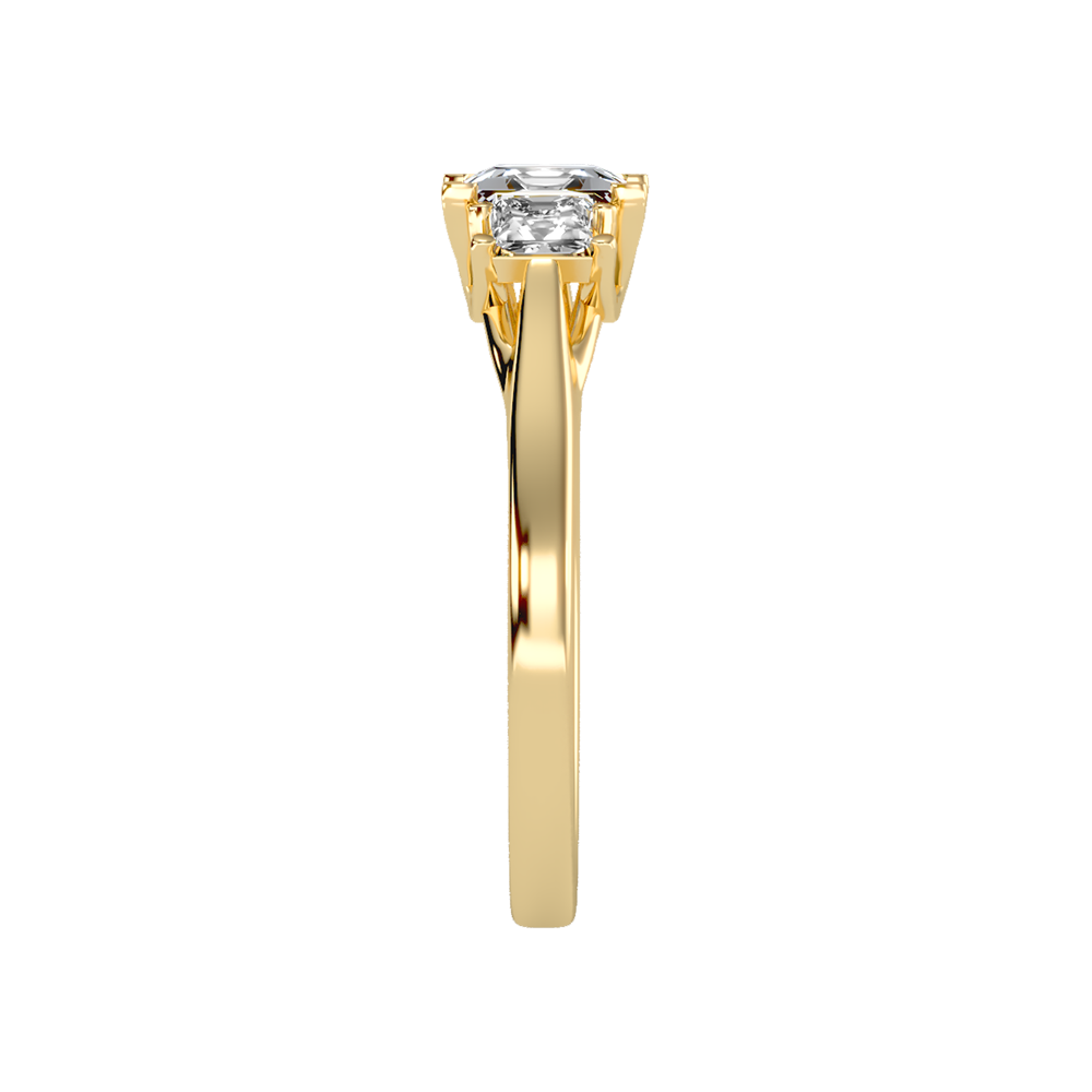 Alight Tri Stone Ring In 925 Sterling Silver - Eleven
