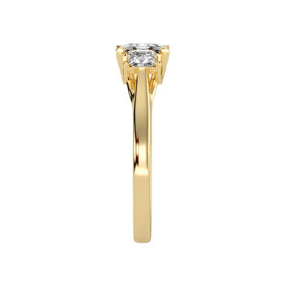Alight Tri Stone Ring In 925 Sterling Silver - Eleven