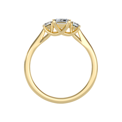Alight Tri Stone Ring In 925 Sterling Silver - Twelve