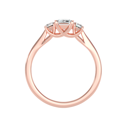 Alight Tri Stone Ring In 925 Sterling Silver - Four