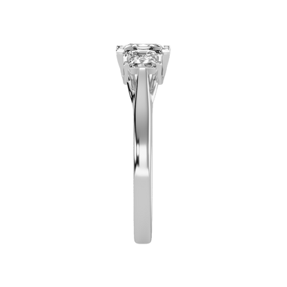 Alight Tri Stone Ring In 925 Sterling Silver - Seven