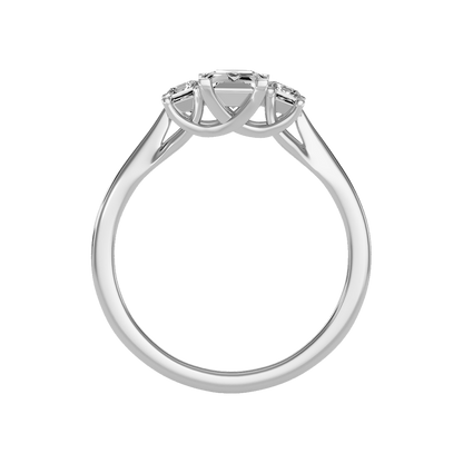 Alight Tri Stone Ring In 925 Sterling Silver - Eight