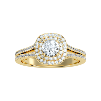 Allured Halo Ring In 925 Sterling Silver - Eleven