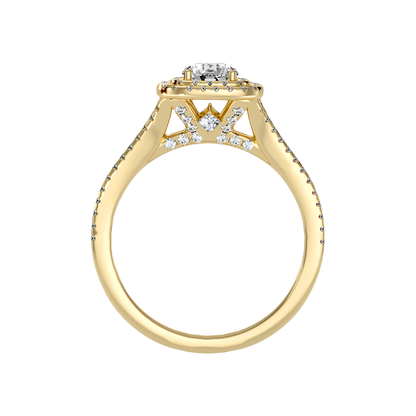 Allured Halo Ring In 925 Sterling Silver - Thirteen