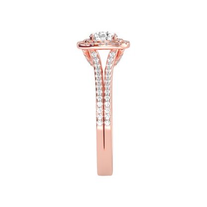 Allured Halo Ring In 925 Sterling Silver - Nine