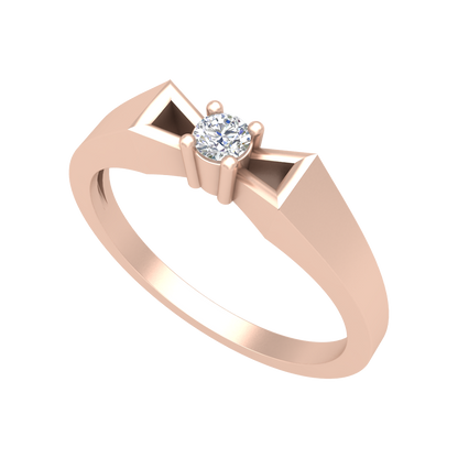 Allure Sanity Single Stone Ring In 925 Sterling Silver - Two