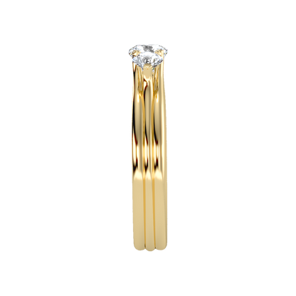 Alluring Diamond Tri Stone Ring In 925 Sterling Silver - Eleven