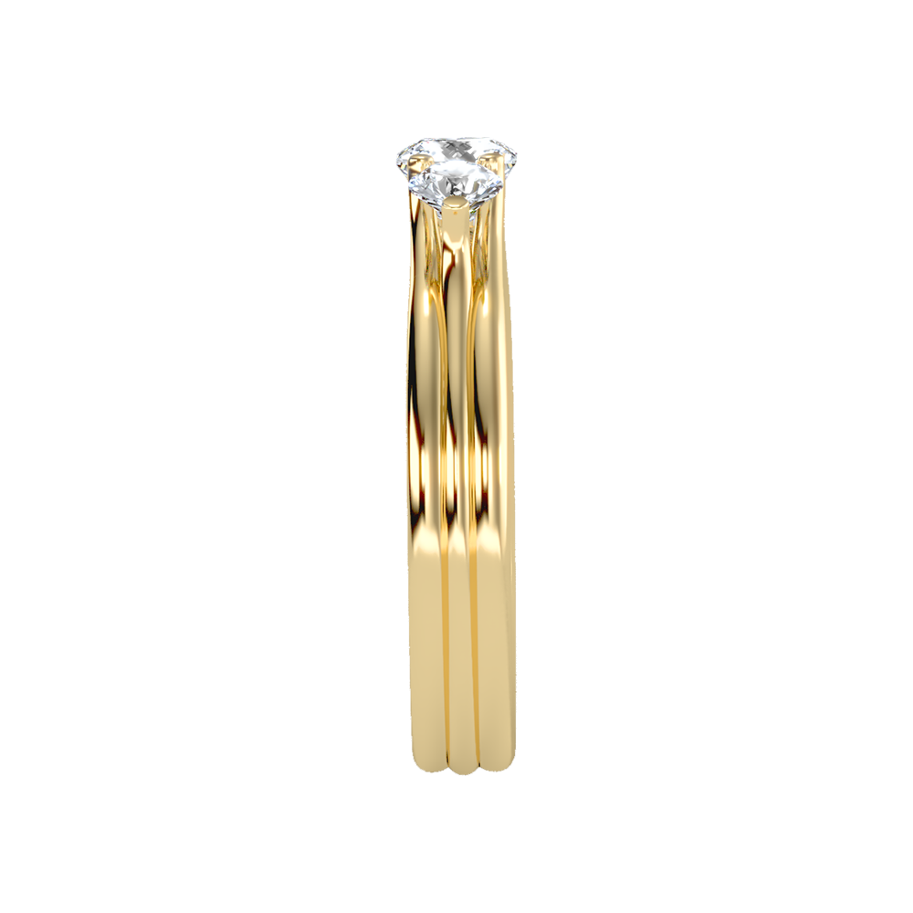 Alluring Diamond Tri Stone Ring - Eleven