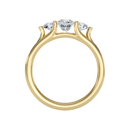 Alluring Diamond Tri Stone Ring - Twelve