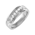 Alluring Men's Channel Set Lab Grown Diamond Wedding Band