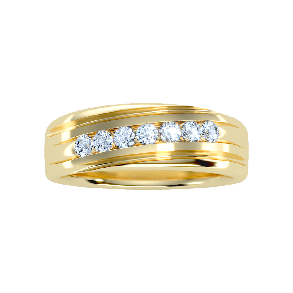 Alluring Men's Broad Band Ring - Ten