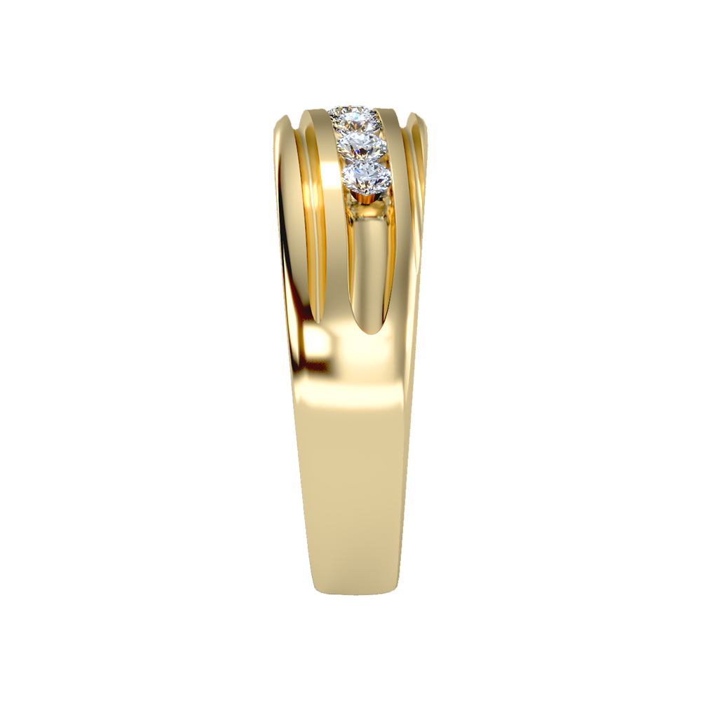 Alluring Men's Broad Band Ring In 925 Sterling Silver - Eleven