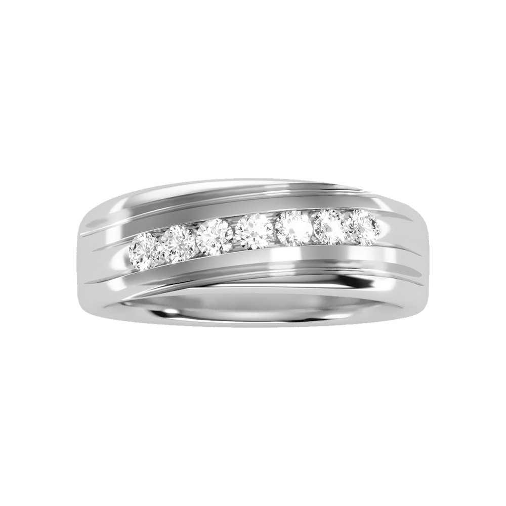 Alluring Men's Broad Band Ring In 925 Sterling Silver - Three