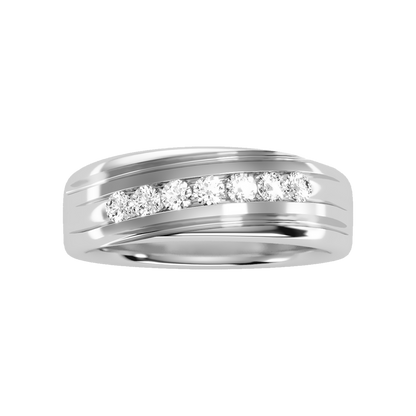 Alluring Men's Broad Band Ring In 925 Sterling Silver - Three