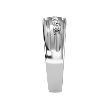 Alluring Men's Broad Band Ring - Four