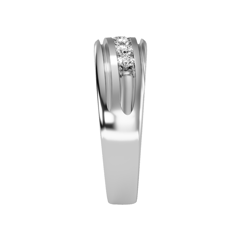 Alluring Men's Broad Band Ring In 925 Sterling Silver - Four