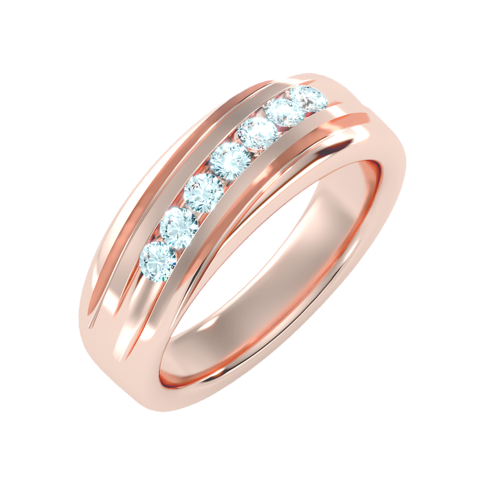 Alluring Men's Broad Band Ring In 925 Sterling Silver - Five