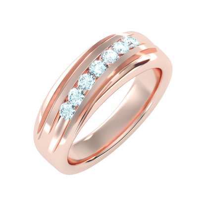 Alluring Men's Broad Band Ring In 925 Sterling Silver - Five