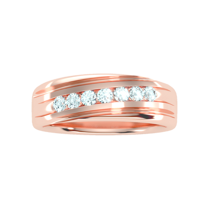 Alluring Men's Broad Band Ring In 925 Sterling Silver - Six