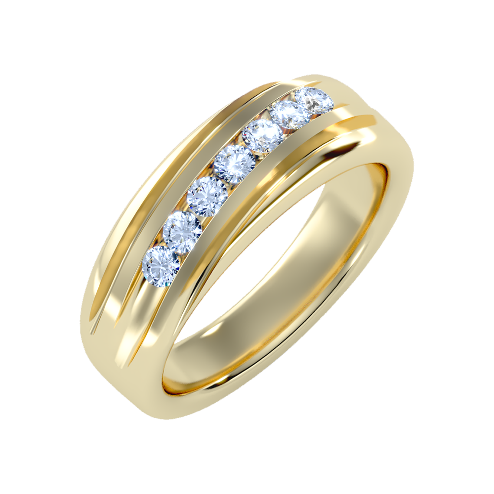 Alluring Men's Broad Band Ring In 925 Sterling Silver - Nine