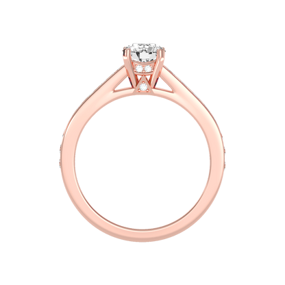 Alluring Solitaire Ring In 925 Sterling Silver - Six