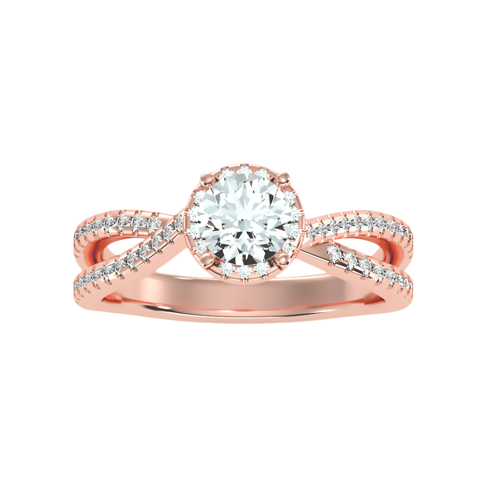 Alma Halo Ring In 925 Sterling Silver - Ten