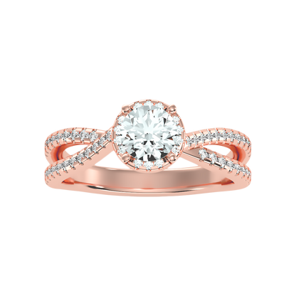 Alma Halo Ring In 925 Sterling Silver - Ten