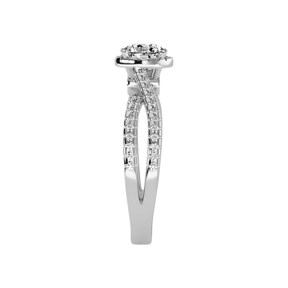 Alma Halo Ring In 925 Sterling Silver - Seven