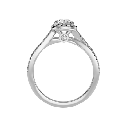 Alma Halo Ring In 925 Sterling Silver - Eight