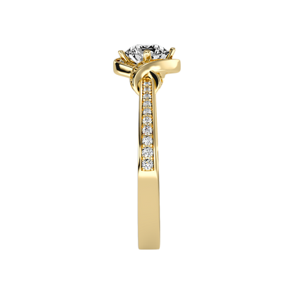 Almendra Solitaire Ring In 925 Sterling Silver - Eleven