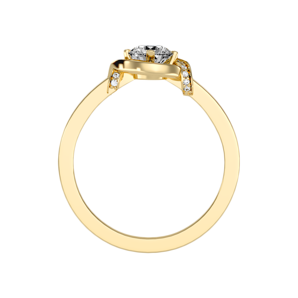 Almendra Solitaire Ring In 925 Sterling Silver - Twelve