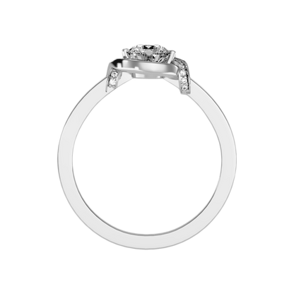 Almendra Solitaire Ring In 925 Sterling Silver - Two