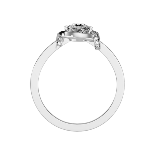Almendra Solitaire Ring In 925 Sterling Silver - Two