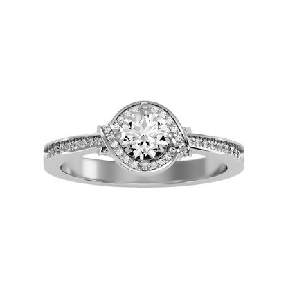Almendra Solitaire Ring In 925 Sterling Silver - Three