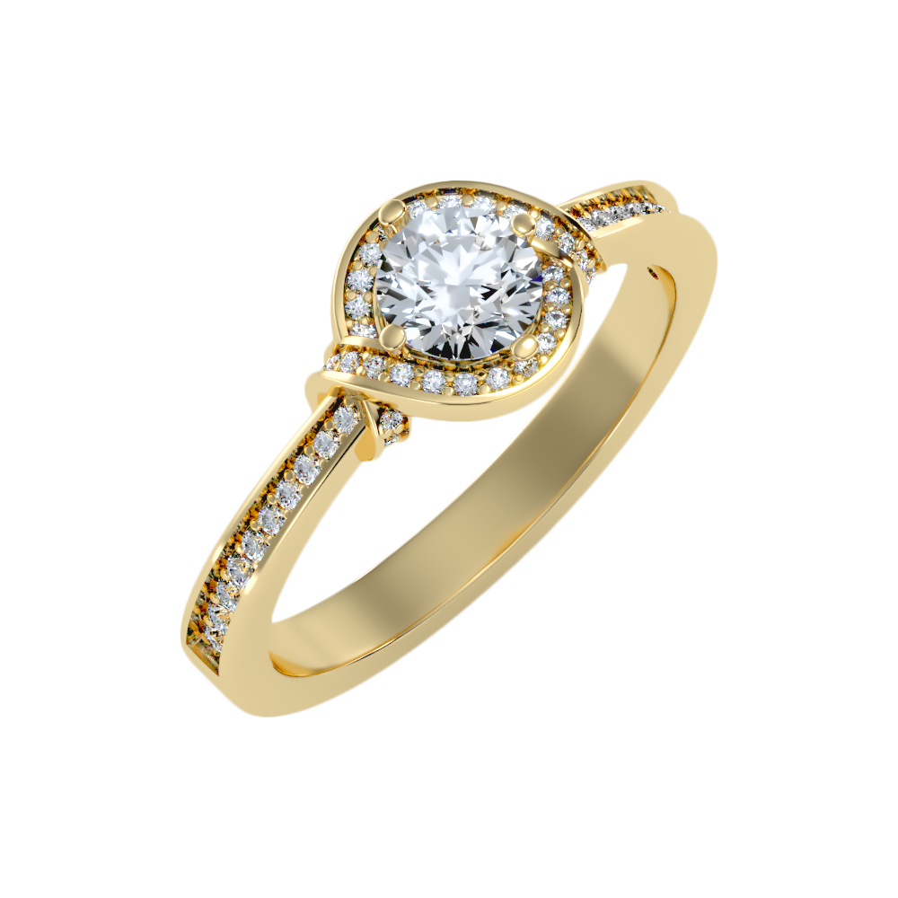 Almendra Solitaire Ring In 925 Sterling Silver - Nine